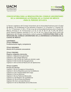 Convocatoria para la renovaci n del Consejo Universitario