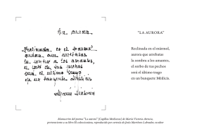 Cuadernillo literario editado con motivo de la Jornada de Estudio en honor de María Victoria Atencia