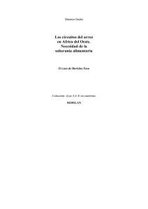 Los circuitos del arroz en Africa del Oeste. Necesidad de la soberanía alimentaria