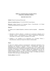 Informe de Auditoría Interna Nº IUAI/TCP/20/2015 ( Control Interno )