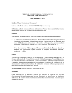 Informe de Auditoría Interna: Nº IUAI/TCP/07/2013