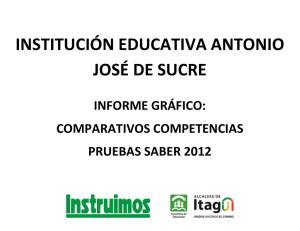 INSTITUCIÓN EDUCATIVA ANTONIO JOSÉ DE SUCRE INFORME GRÁFICO: COMPARATIVOS COMPETENCIAS