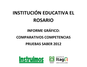 INSTITUCIÓN EDUCATIVA EL ROSARIO INFORME GRÁFICO: COMPARATIVOS COMPETENCIAS
