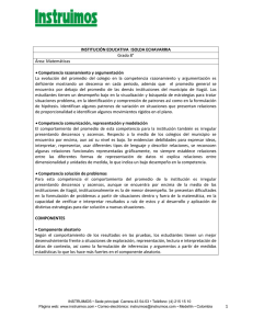 Grado 8° Área: Matemáticas Competencia razonamiento y argumentación