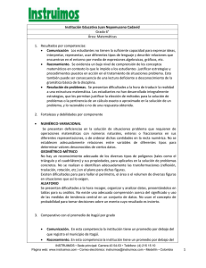 Grado 6° Área: Matemáticas 1.  Resultados por competencias: