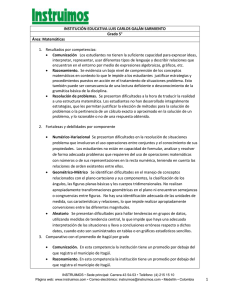 1.  Resultados por competencias: Comunicación