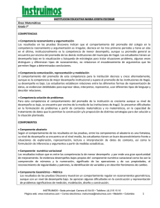 Competencia razonamiento y argumentación INSTITUCION EDUCATIVA MARIA JOSEFA ESCOBAR