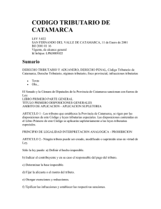 CODIGO TRIBUTARIO DE CATAMARCA