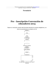 Pre - Inscripción Convención de educadores 2015 Formulario