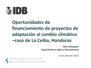 Oportunidades de financiamiento de proyectos de adaptación al cambio climático