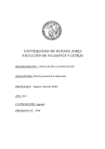 PROGRAMA Historia de la educación argentina y latinoamericana 2º 2015