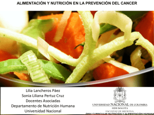 Lilia Lancheros Páez Sonia Liliana Pertuz Cruz Docentes Asociadas Departamento de Nutrición Humana