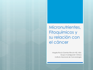 Micronutrientes, Fitoquímicos y su relación con el cáncer