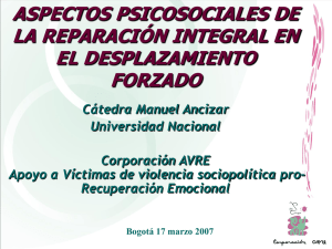Oscar Gómez – Corporación AVRE (Apoyo a Víctimas Pro Recuperación Emocional)