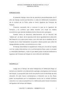 Ligadura de trompas de Falopio-Defensor a ciudadana de la ciudad de LP/ Chavez-Herb n