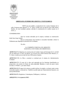 Ordenanza Nº 1069-2013 Cordon Cuneta FORMOSA entre Alem y Moreno popular!