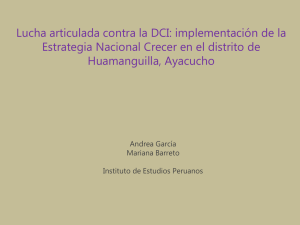 Lucha articulada contra la DCI: implementación de la Huamanguilla, Ayacucho