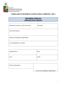 Informe Avance Proyecto FIOUCH
