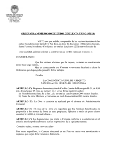 Ordenanza Nº 951-2010 Cordon Cuneta MENDOZA-SANTA FE Y CORDOBA popular!