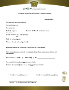 Formato de Registro de Protocolo de Tesis de Doctorado