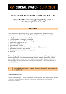 III ASAMBLEA GENERAL DE SOCIAL WATCH