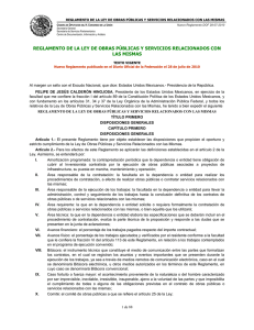 Reglamento de la Ley de Obras Públicas y Servicios Relacionados con las Mismas.(Actual 2010)