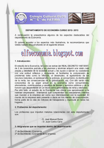 DEPARTAMENTO DE ECONOMÍA CURSO 2012- 2013 departamento de Economía.