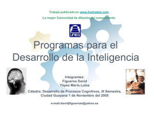 Programas para el desarrollo de la inteligencia (ppt)