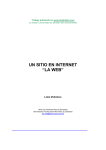 "Un sitio en Internet. ""La Web"""