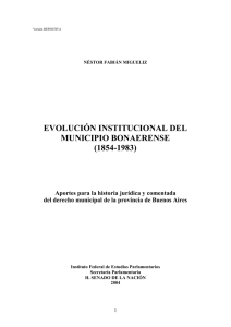 Evolucion institucional del municipio bonaerense (1854-1983)