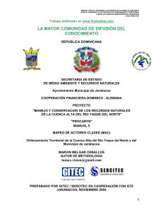 Ordenamiento Territorial de la Cuenca Alta del Rio Yaque del Norte y del Municipio de Jarabacoa