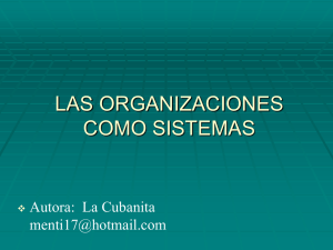 Las organizaciones como sistemas (ppt)