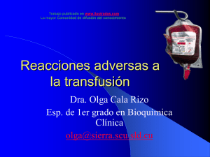 Reacciones adversas a la transfusion (ppt)