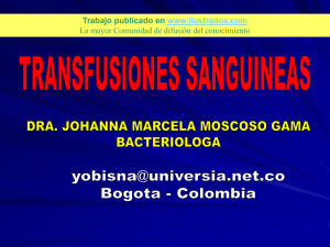 Transfusiones sanguineas (ppt)