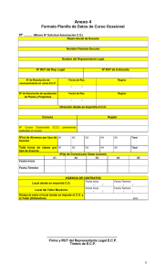 Anexo N° 4 Certificado Experiencia Laboral Específica