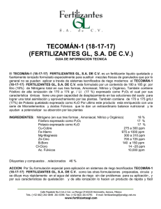 TECOMÁN-1 (18-17-17) (FERTILIZANTES GL, S.A. DE C.V.)