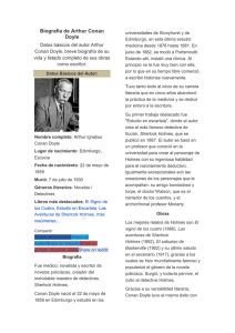 Biograf&iacute;a de Arthur Conan Doyle: Vida y Obras