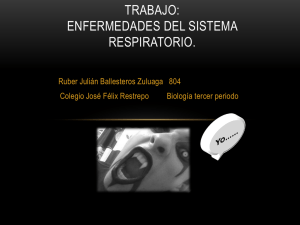 TRABAJO: ENFERMEDADES DEL SISTEMA RESPIRATORIO. Ruber Julián Ballesteros Zuluaga 804