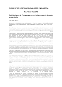 ENCUENTRO DE ETNOEDUCADORES EN BOGOTA MAY 23