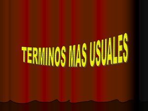 Terminos usuales