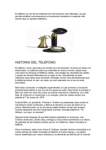 HISTORIA DEL TELEFONO