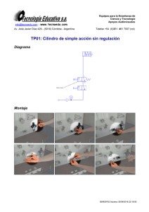 TP01: Cilindro de simple acción sin regulación Diagrama Montaje www.tecnoedu.com