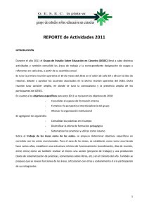 REPORTE de Actividades 2011