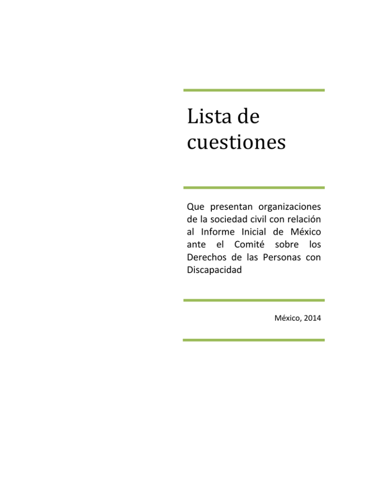 Lista De Cuestiones