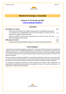 Boletín de Energía y Sociedad www.energiaysociedad.es CONTENIDO