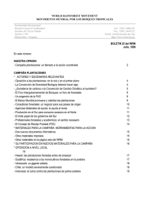 WORLD RAINFOREST MOVEMENT MOVIMIENTO MUNDIAL POR LOS BOSQUES TROPICALES