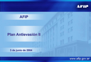 AFIP Plan Antievasión II 3 de junio de 2004