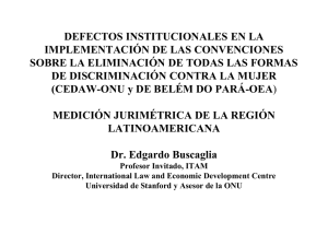 Evaluación de la implementación de las Convenciones CEDAW y Belém Do Pará; UNIFEM
