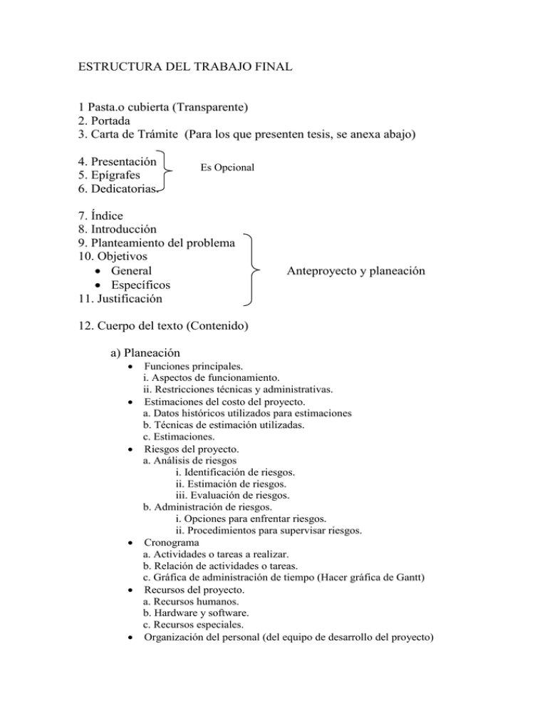 Manual T Cnico Del Proyecto (Estructura Para La Tesis)