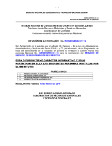 Invitación Servicio de Recuperación de Creditos INNSZ/INRE02-01-16